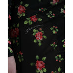 Dolce & Gabbana Black Floral Cut Out Sheath Long Maxi Dress