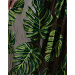 Dolce & Gabbana Green Banana Leaf Sleeveless Long Maxi Dress