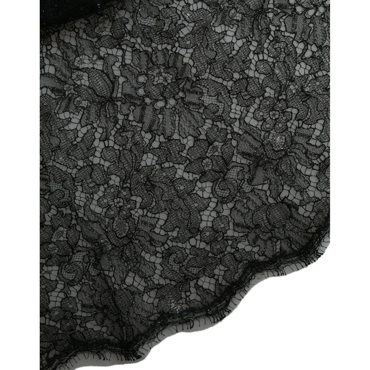 优雅花卉蕾丝中长连衣裙