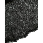 Dolce & Gabbana Black Floral Lace Sheer A-line Midi Dress