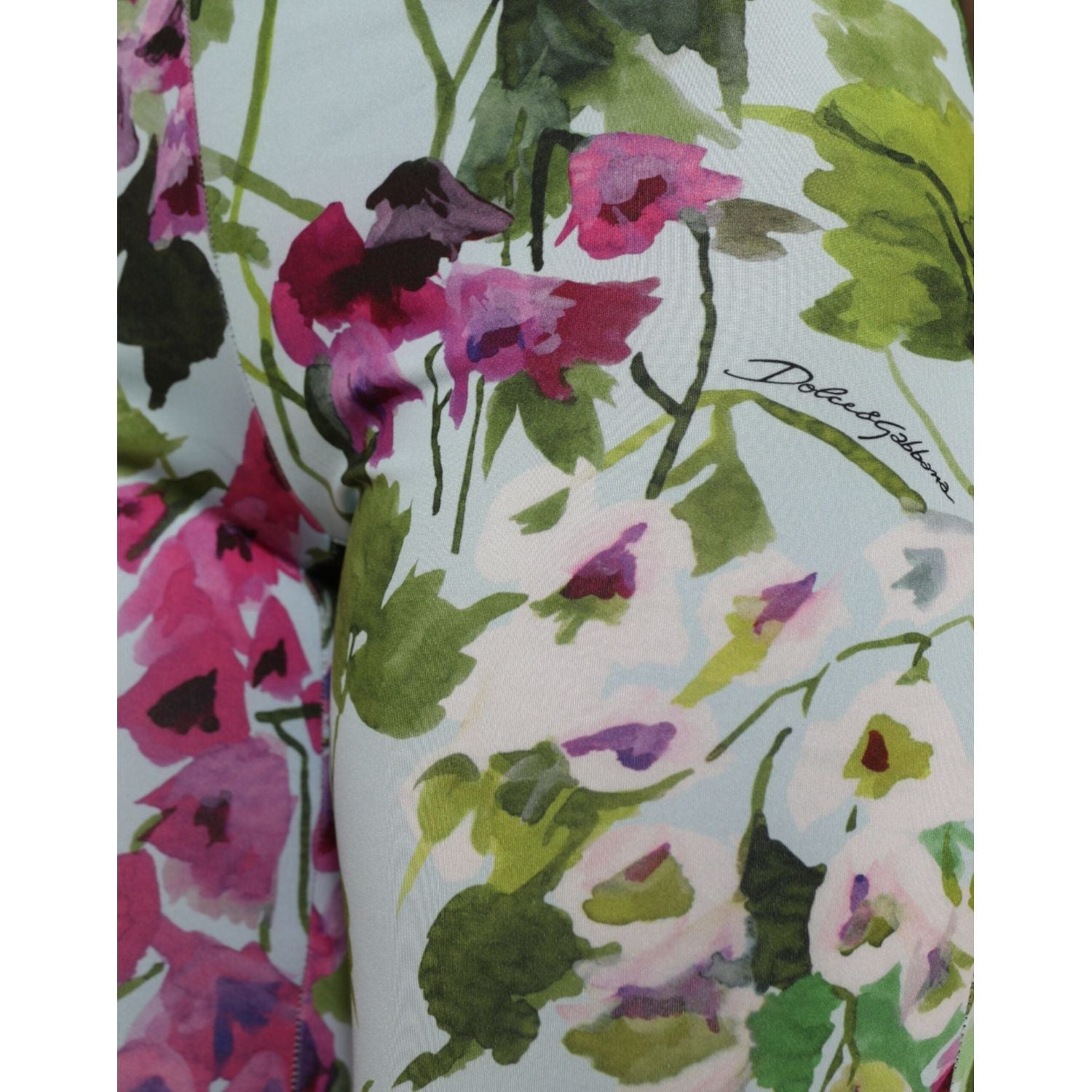 优雅花朵高腰紧身裤