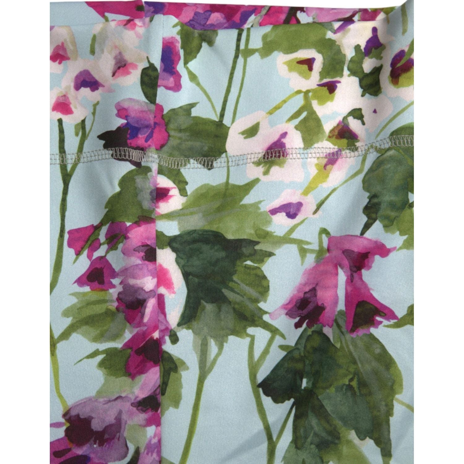 优雅花朵高腰紧身裤