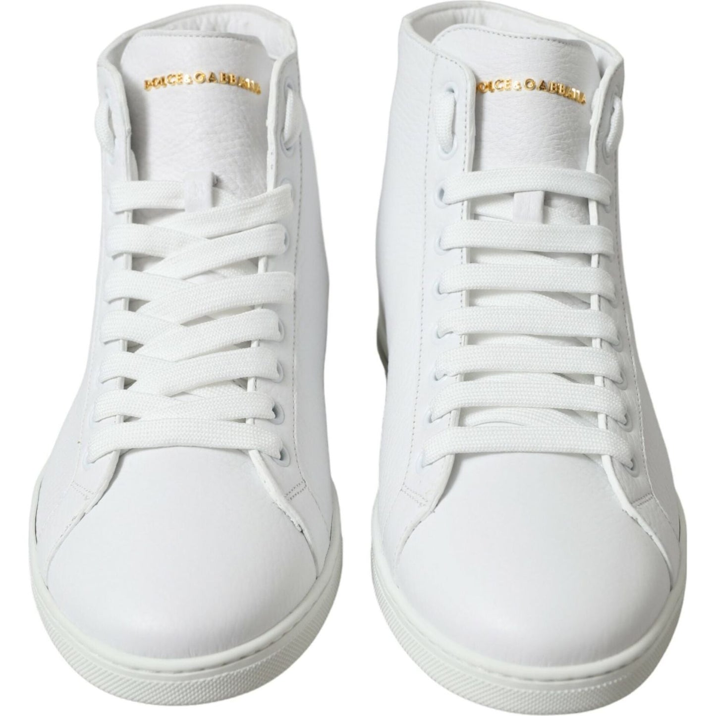 Dolce & Gabbana White Saint Tropez High Top Men Sneakers Shoes