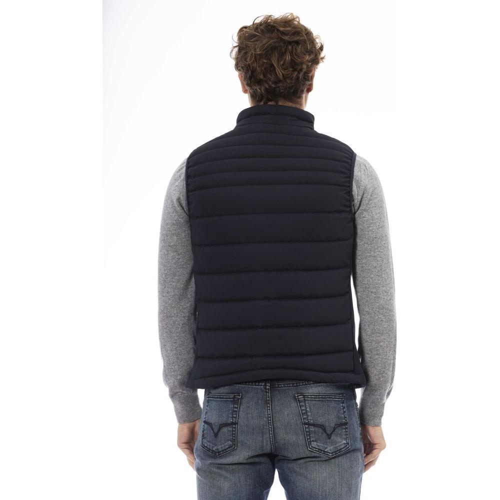 Baldinini Trend Blue Polyester Men Vest With Side Pockets Baldinini Trend