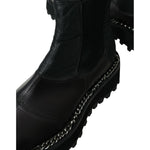 Dolce & Gabbana Black Leather Slip On Stretch Chelsea Boots Shoes