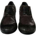 Dolce & Gabbana Brown Velvet Men Lace Up Oxford Dress Shoes