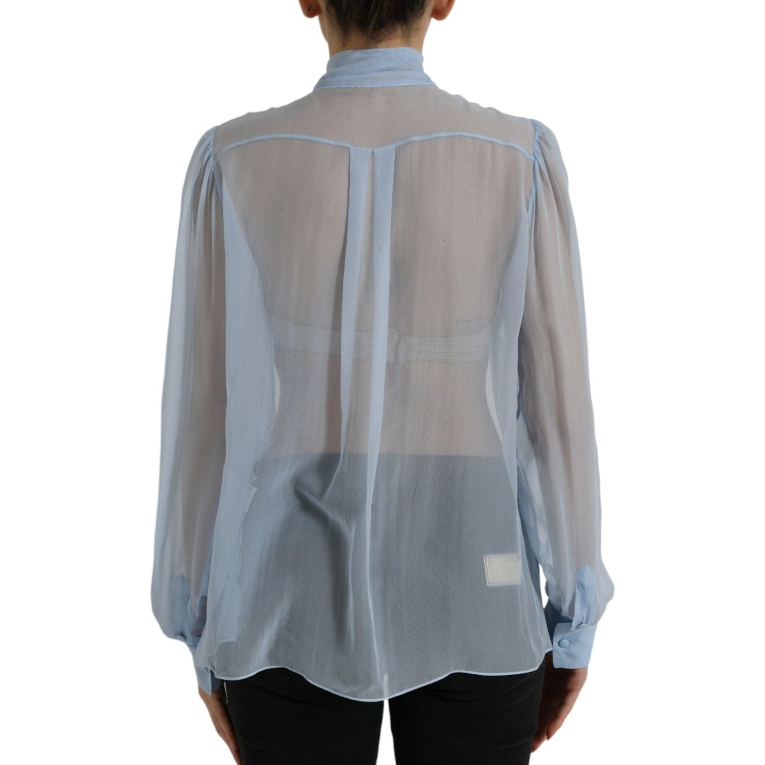 优雅真丝长袖衬衫