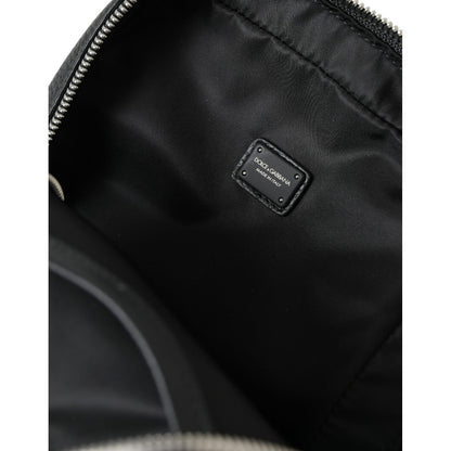 Dolce & Gabbana Black Calfskin Leather Logo Palermo Backpack Bag