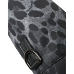 Dolce & Gabbana Black Leopard Round Slim Tote Bottle Cage Bag