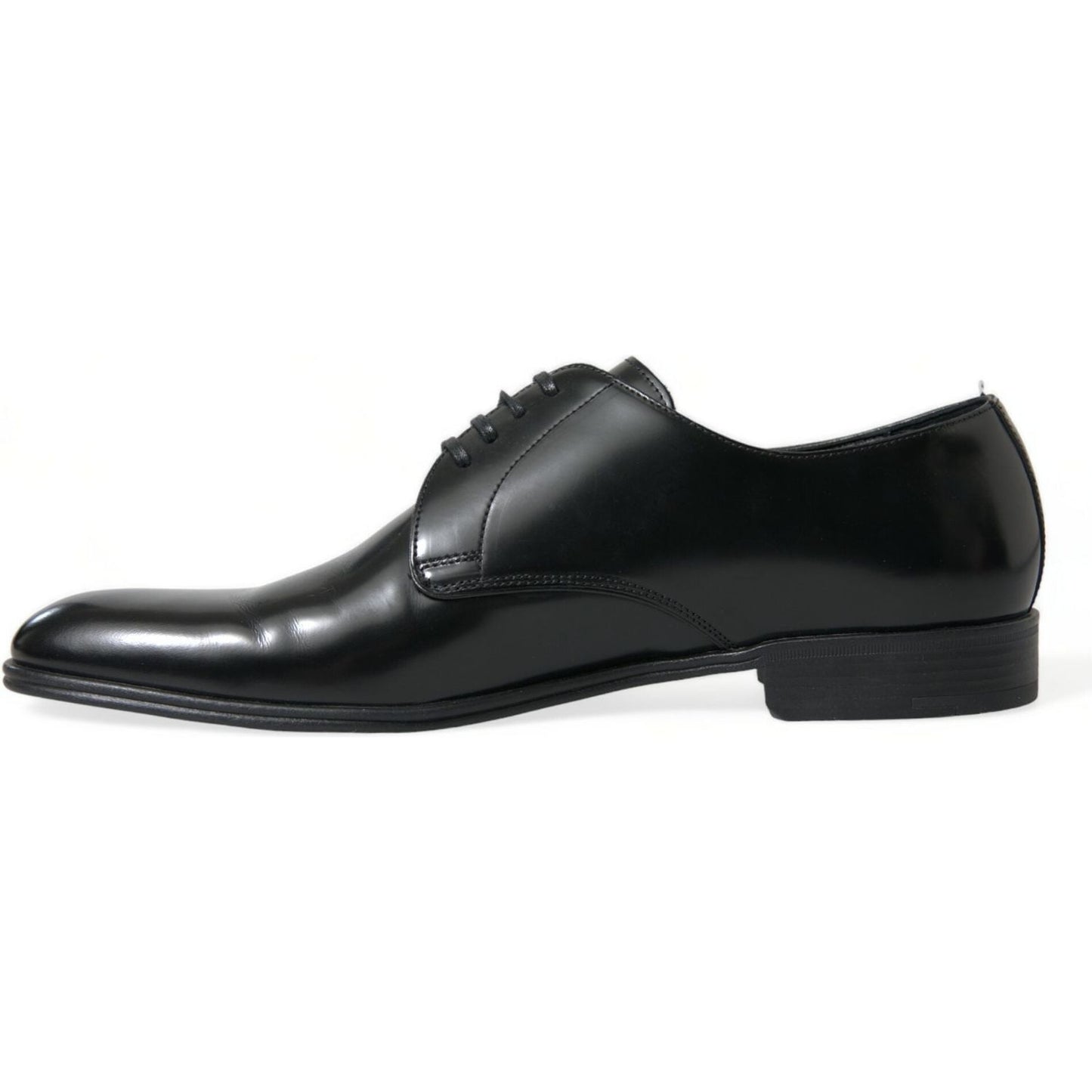 Dolce & Gabbana Elegant Black Leather Derby Formal Shoes Dolce & Gabbana