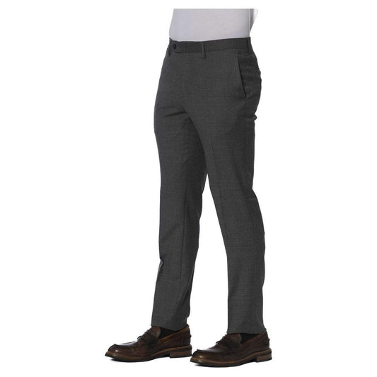 Trussardi Gray Wool Men Trouser Trussardi