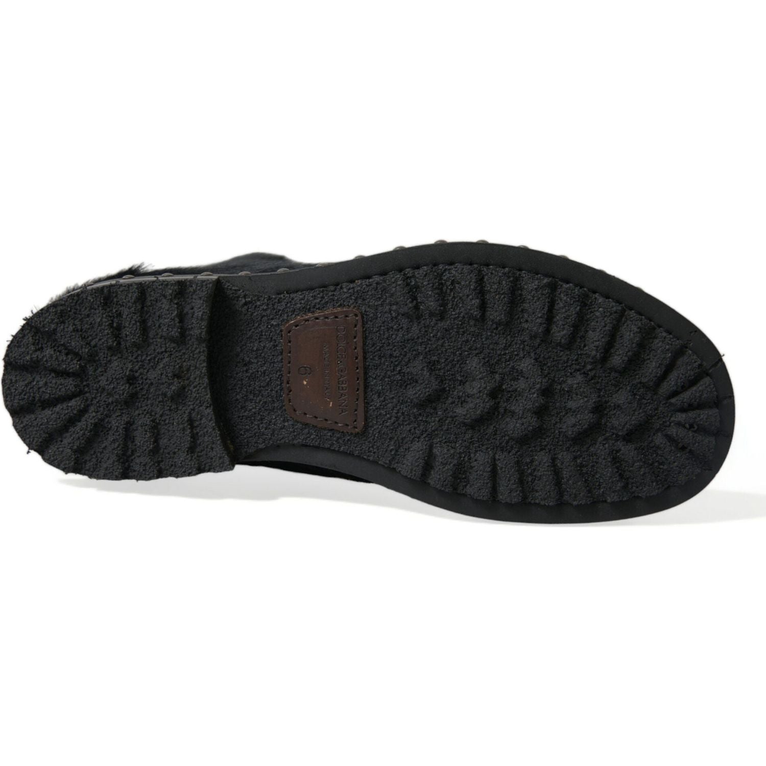 优雅黑色小牛皮系带靴