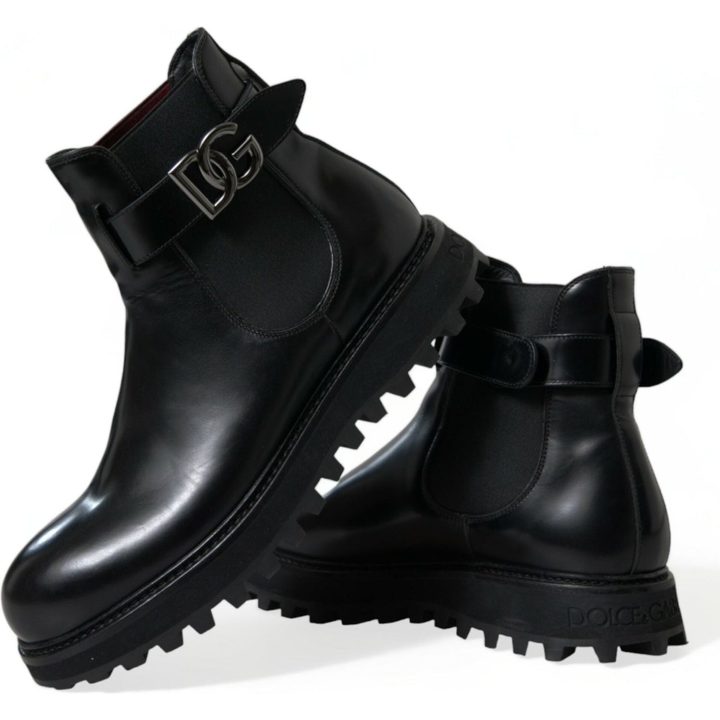 Dolce & Gabbana Elegant Black Calf Leather Chelsea Boots Dolce & Gabbana