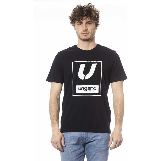 Ungaro Sport Black Cotton Men T-Shirt UN-24069-M