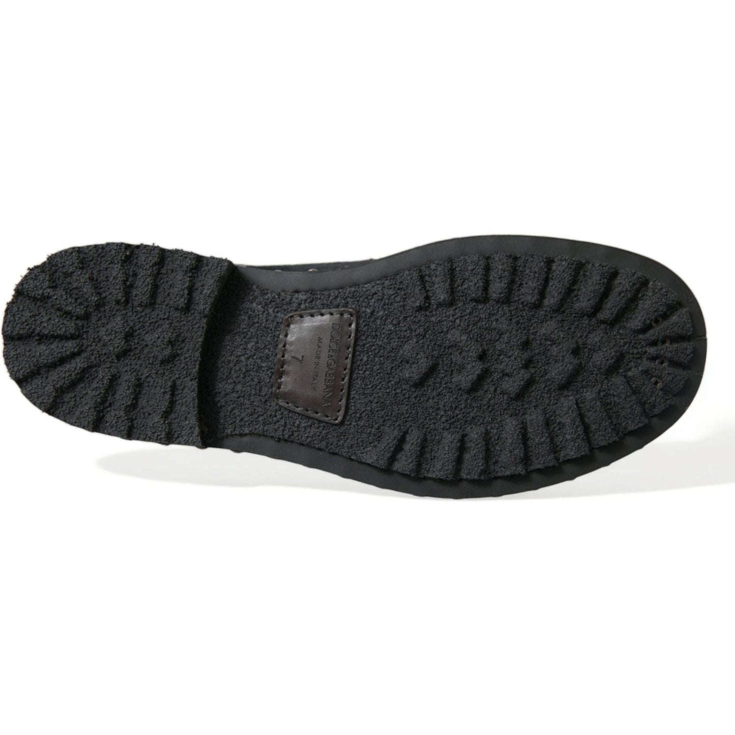 Dolce & Gabbana Black Stable Fur Derby SAN PIETRO Dress Shoes