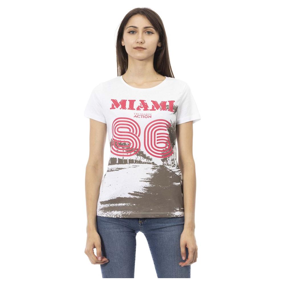 Trussardi Action White Cotton Women T-Shirt