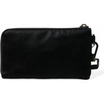 Dolce & Gabbana Black Nylon Logo Plaque Keyring Pouch Clutch Bag