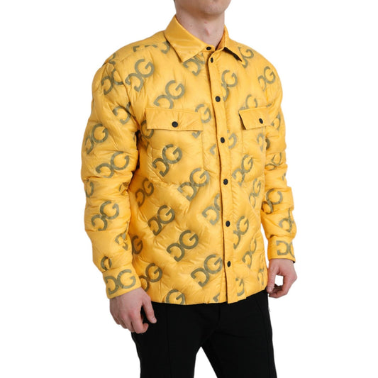 Dolce & Gabbana Elegant Yellow Padded Blouson Jacket Dolce & Gabbana