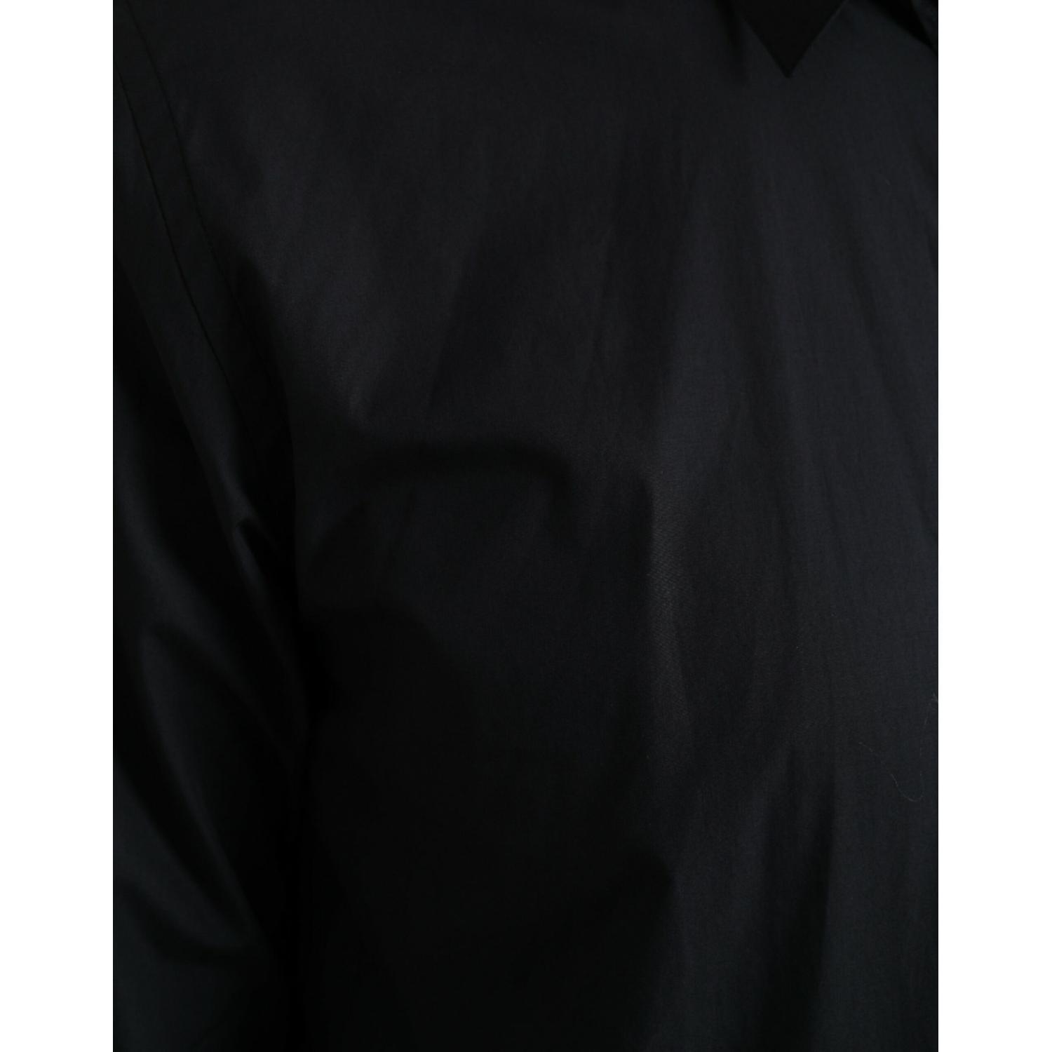 优雅的海军蓝修身正装衬衫