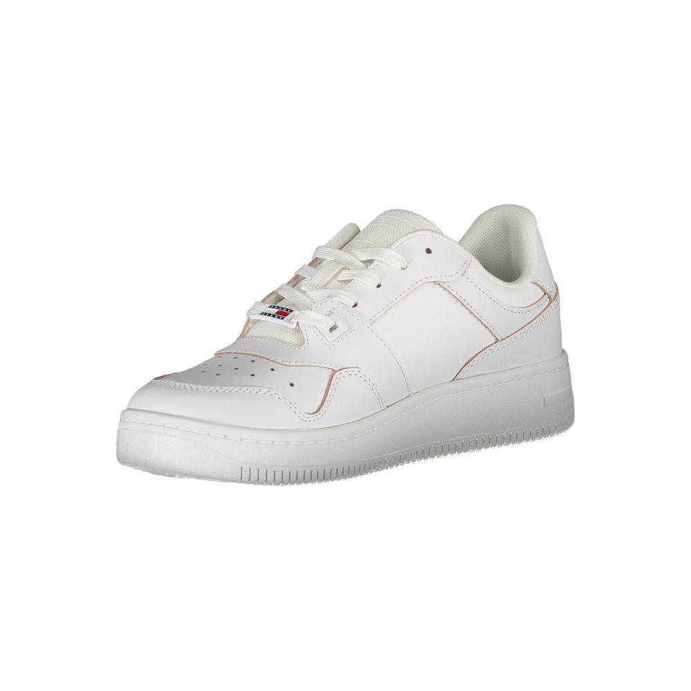 Tommy Hilfiger Chic White Lace-up Sneakers with Contrast Detail Tommy Hilfiger