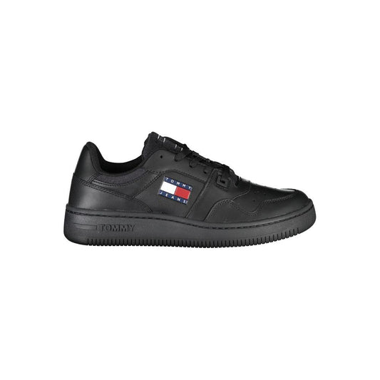 Tommy Hilfiger Chic Black Lace-Up Sneakers Tommy Hilfiger