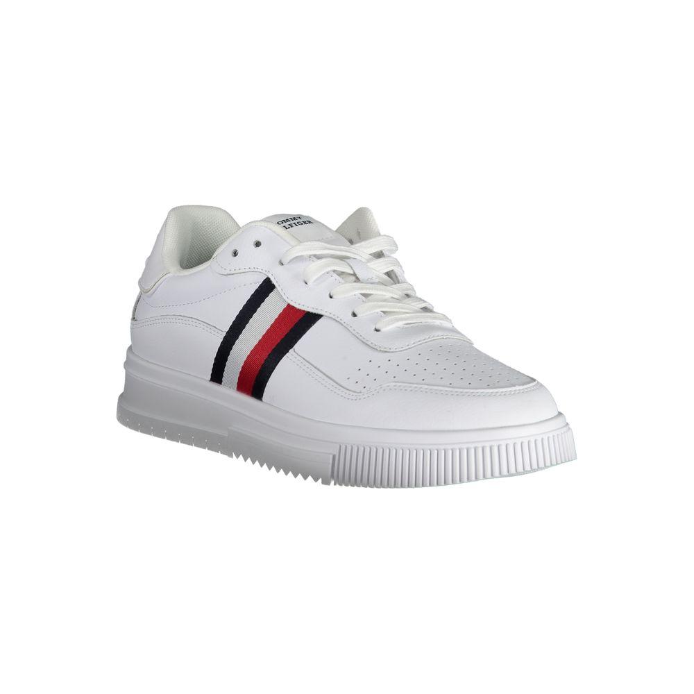 Tommy Hilfiger Classic White Sneakers with Embroidery Detail Tommy Hilfiger