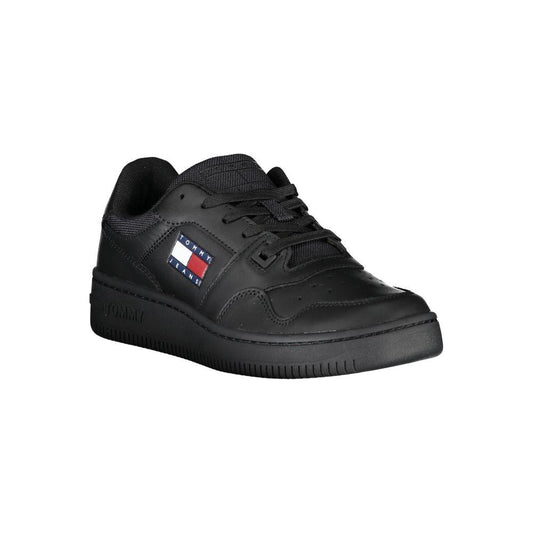 Tommy Hilfiger Chic Black Lace-Up Sneakers Tommy Hilfiger