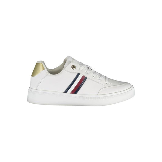 Tommy Hilfiger Sleek White Sneakers with Iconic Contrast Details Tommy Hilfiger