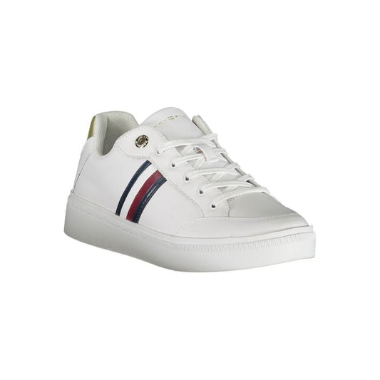 Tommy Hilfiger Sleek White Sneakers with Iconic Contrast Details Tommy Hilfiger