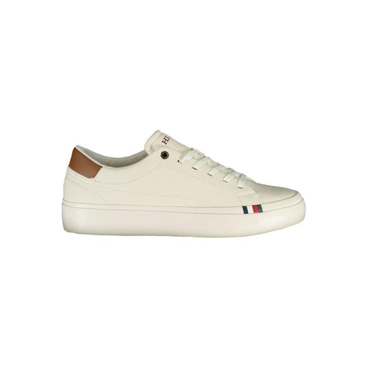 Tommy Hilfiger Sleek White Sneakers with Contrast Details Tommy Hilfiger