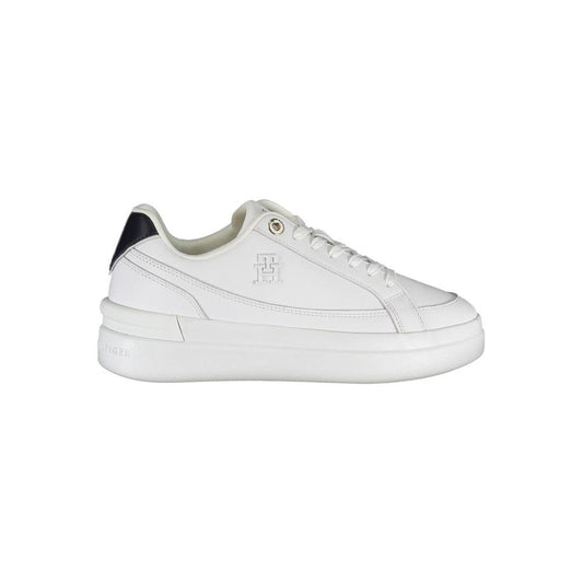 Tommy Hilfiger Chic White Sneakers with Contrast Details Tommy Hilfiger