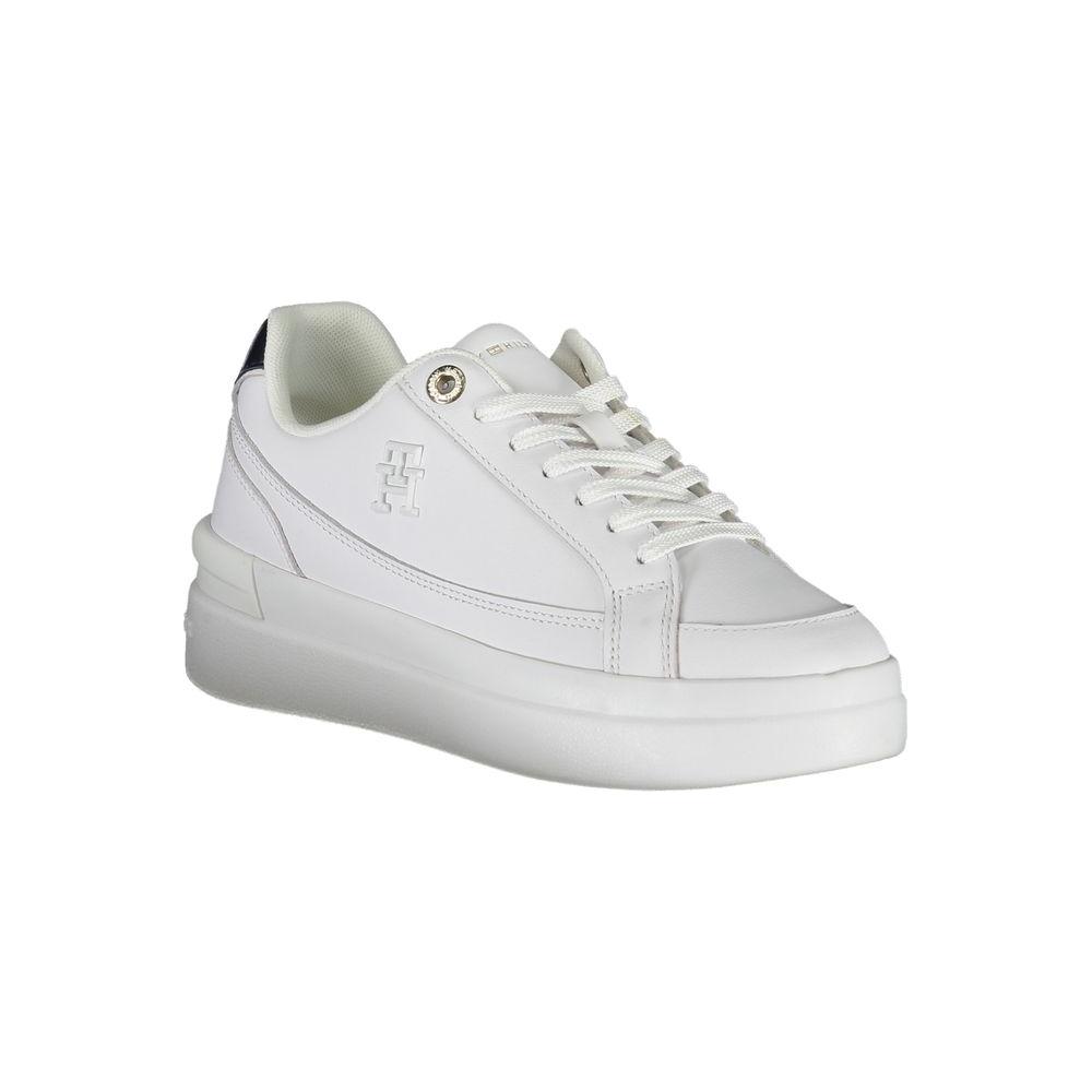 Tommy Hilfiger Chic White Sneakers with Contrast Details Tommy Hilfiger