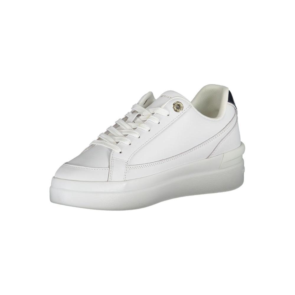 Tommy Hilfiger Chic White Sneakers with Contrast Details Tommy Hilfiger