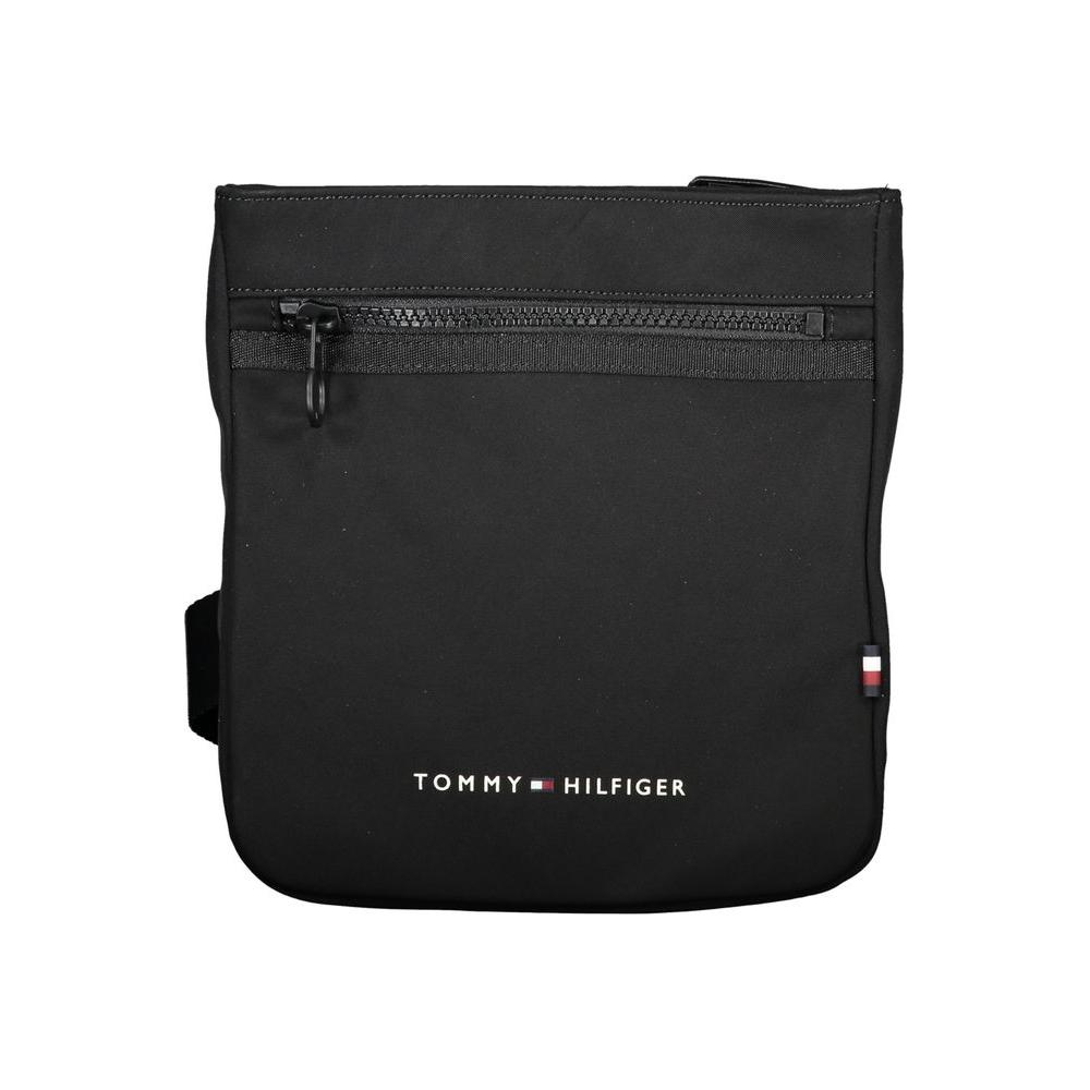 Tommy Hilfiger Sleek Black Shoulder Bag with Contrasting Detail Tommy Hilfiger