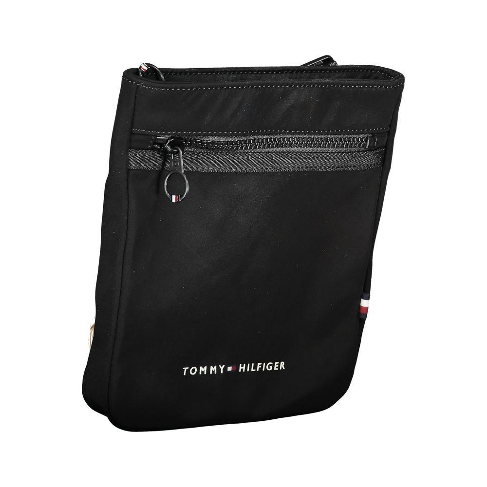 Tommy Hilfiger Sleek Black Shoulder Bag with Contrasting Detail Tommy Hilfiger