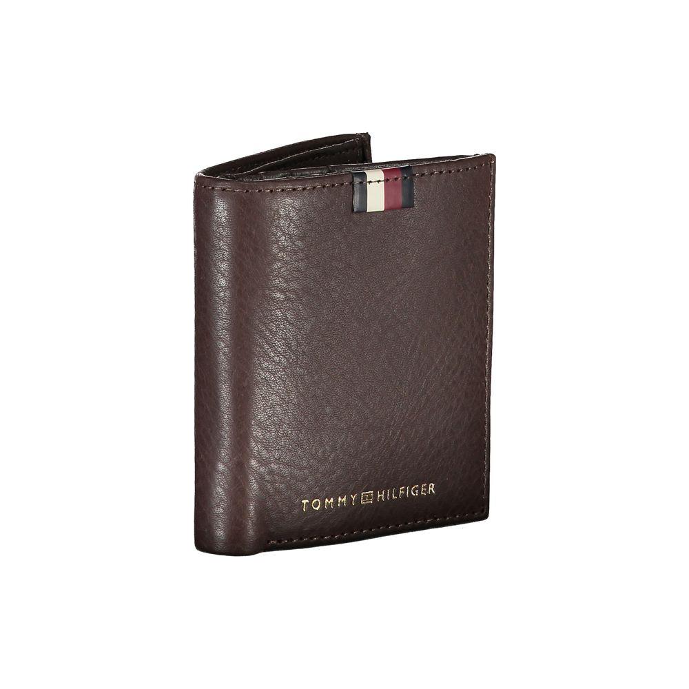 Tommy Hilfiger Elegant Brown Leather Bi-Fold Wallet Tommy Hilfiger