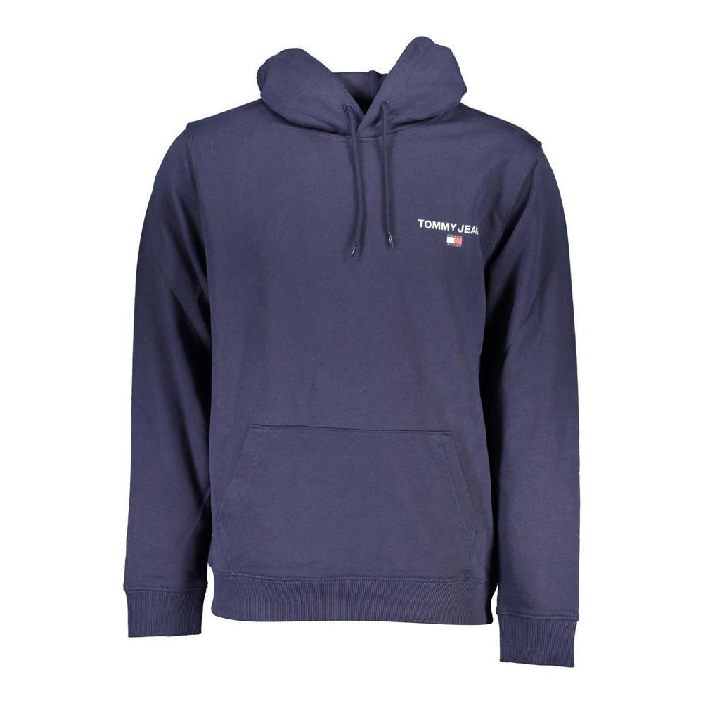 Tommy Hilfiger Sleek Blue Hooded Sweatshirt - Timeless Casual Wear Tommy Hilfiger