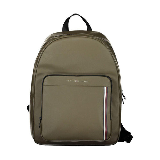 Tommy Hilfiger Elegant Green Laptop Backpack with Logo Detail Tommy Hilfiger