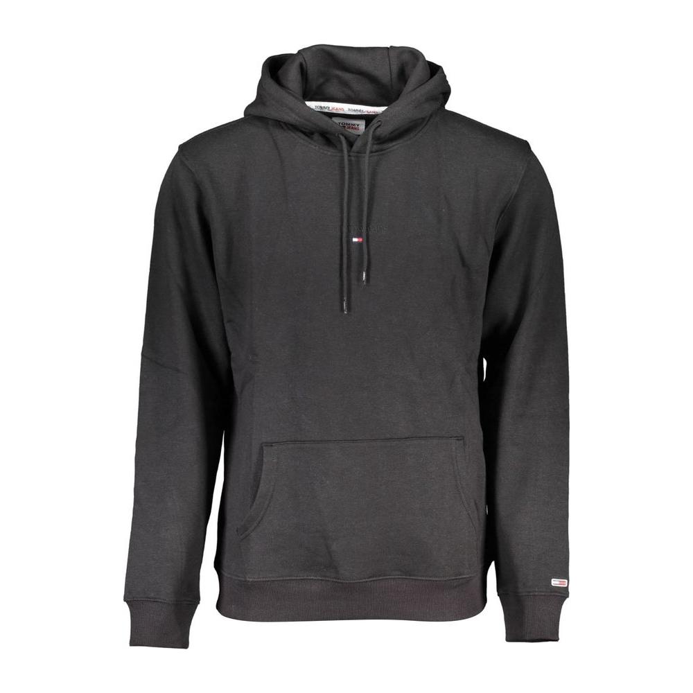 Tommy Hilfiger Sleek Hooded Fleece Sweatshirt in Black Tommy Hilfiger