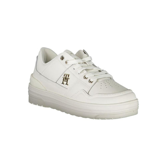 Tommy Hilfiger Classic White Sneakers with Contrast Detail Tommy Hilfiger