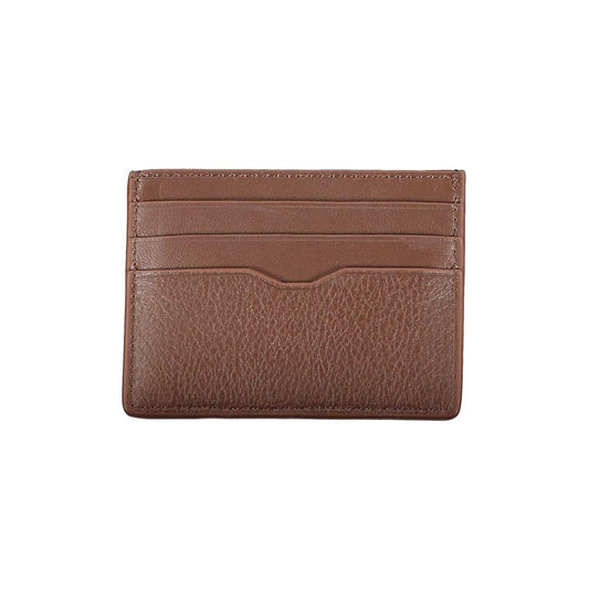 Tommy Hilfiger Sleek Leather Card Holder with Contrast Detailing Tommy Hilfiger