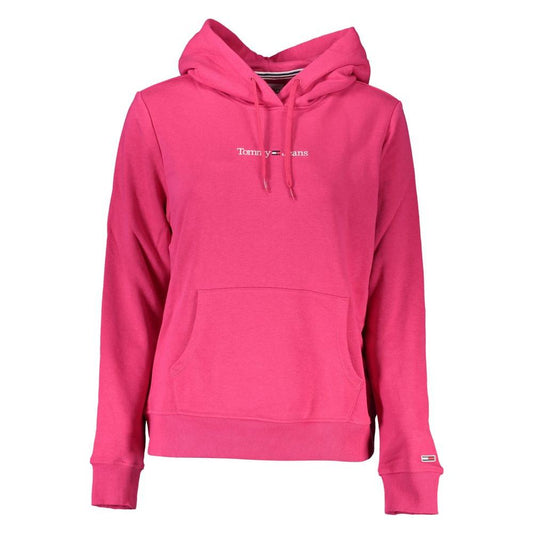 Tommy Hilfiger Chic Pink Hooded Sweatshirt with Logo Detail Tommy Hilfiger