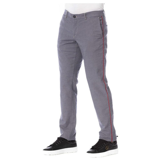 Trussardi Jeans Blue Cotton Men Trouser Trussardi Jeans