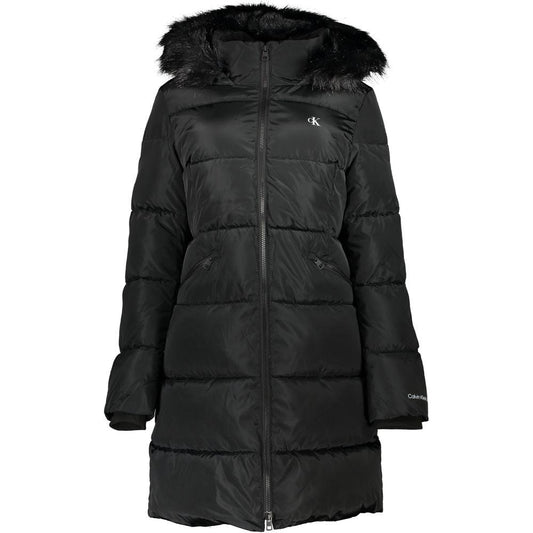 Calvin Klein Chic Hooded Jacket with Removable Fur Detail Calvin Klein