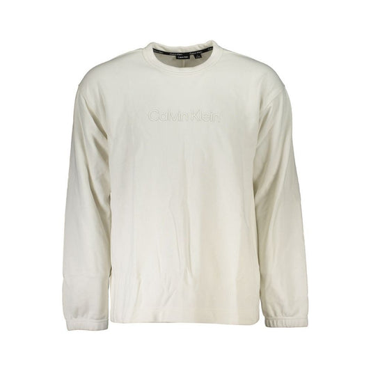 Calvin Klein Elegant Crew Neck Sweater with Brushed Logo Calvin Klein