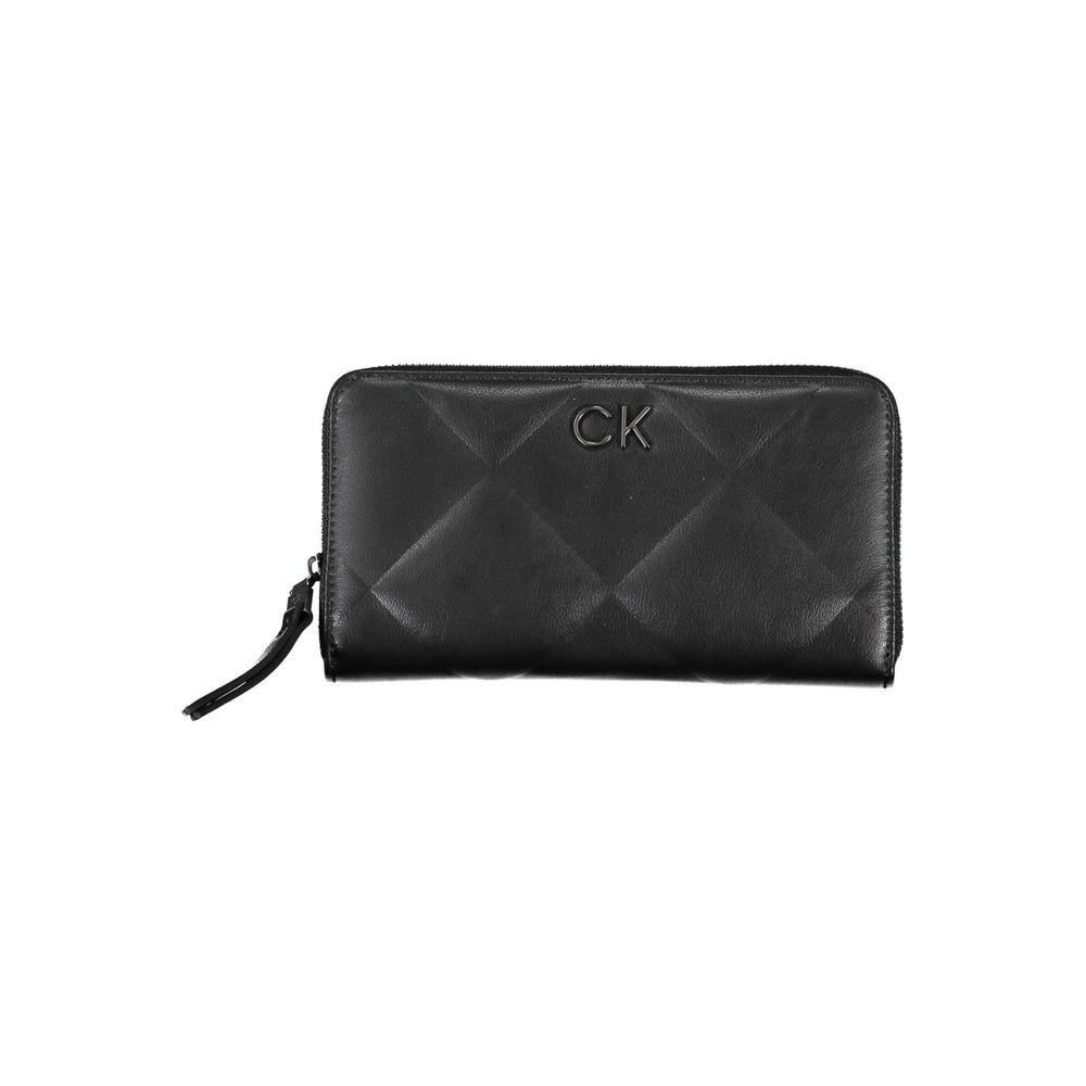 Calvin Klein Sleek Black RFID Blocking Wallet with Logo Calvin Klein