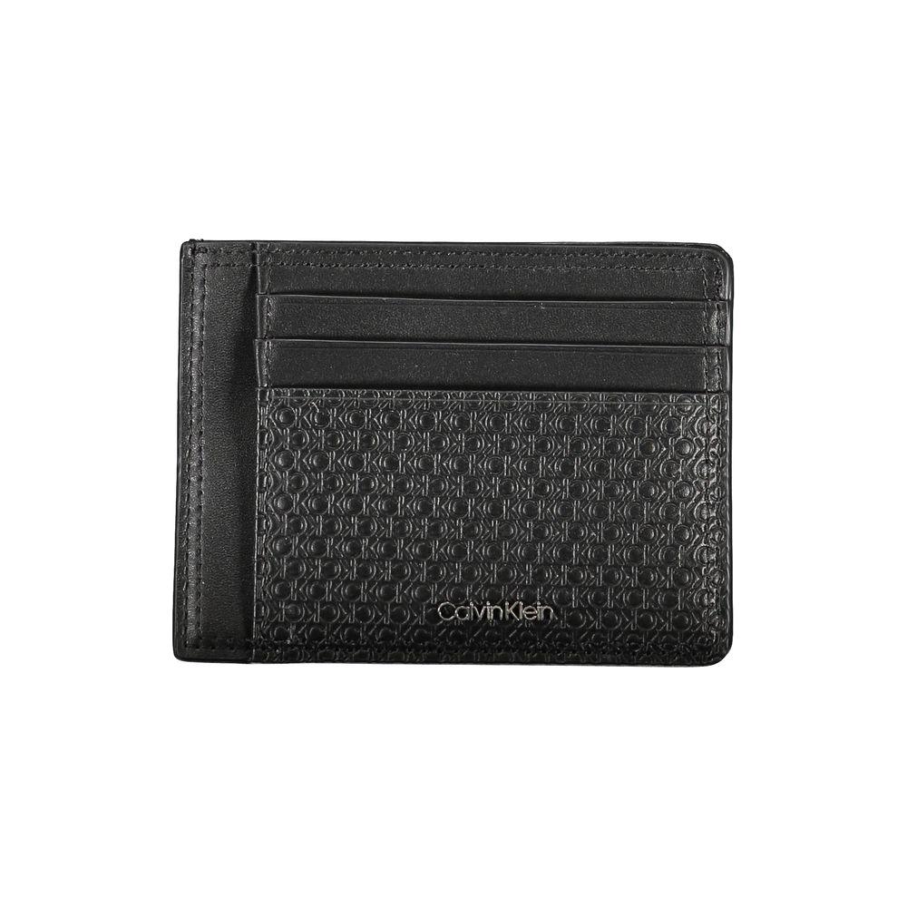 Calvin Klein Sleek Black Leather Coin Purse with Card Holder Calvin Klein