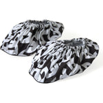 Dolce & Gabbana White Logo Print Nylon Slip On Flats Shoes