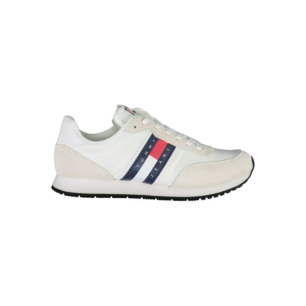 Tommy Hilfiger Sleek White Sneakers with Contrasting Details Tommy Hilfiger