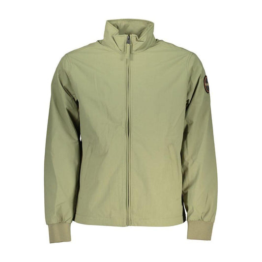 Napapijri Chic Waterproof Green Jacket with Contrast Accents Napapijri